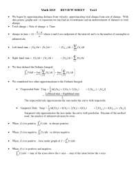 Review Sheet for Test 1 - Calculus with Trigonometry II | MATH 2015 ...