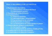 Desarrollo de los motivos