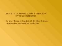 La motivación y emoción en sus contextos