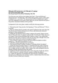 Introduction to Philosophy language: essay exam study guide | PHIL 360