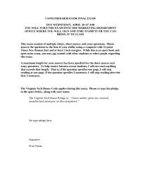 Consumer Behavior Final Exam Paper | MKTG 4204 - Docsity