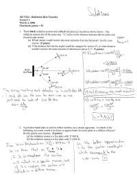Exam 1 Solutions - Radiation Heat Transfer | ME 5324 | Exams Heat and ...