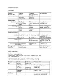 esquema reactivitat heterocicles