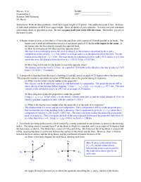 Exam 2 Solutions - Summer 2008 | Introductory General Physics | PHYS ...