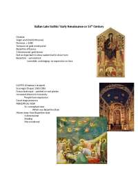 Italian Late Gothic and Early Renaissance or 14th Century – Study Guide | ART 2385