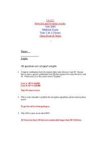 Midterm Exam with Answer Key - Network and Systems Security | CS 472