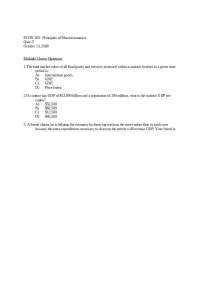 Sample Quiz 3 with Answer Key - Principles of Macroeconomics | ECON 105