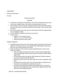Comm 427/527 Children's Communication Final Exam Study Guide - Prof. Thomas Socha