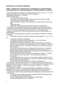 Historia de la Filosofía Medieval: El Solapamiento de la Griega y Cristiana - Prof. García