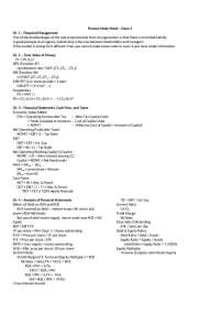 Business Finance Cheat Sheet for the Exam | Chs. 1-4 | BMGT 340