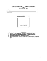 Exam 2 Practice Questions - Organic Chemistry II | CHEM 241 - Docsity