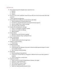 General Biology - Review Sheet for Exam | BIOL 1005 - Docsity