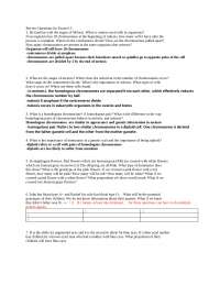 Review Questions for Exam 3 - General Biology | BIOL 1005 - Docsity