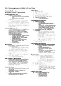 Introduction to Macroergonomics - Study Guide | ISE 5694