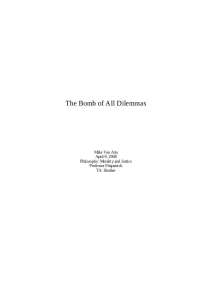 Moral Dilemma: The Atomic Bomb and Consequentialism vs. Deontology - Prof. William J. Fitz