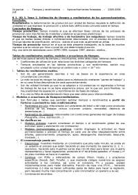 teoria tiempos y rendimientos Tolosana