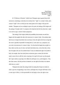 A Defense of Abortion - Morality and Justice | PHIL 1304