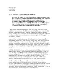 History of United State Since 1865 - Final Exam Practice | HIST 157 ...