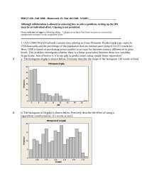 Linear Statics Models Business - Assignment 1 - Fall 2008 | BMGT 430 ...
