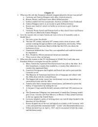 Exam Review Questions - History United States Since 1865 | HIST 157 ...
