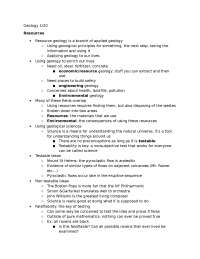 Exam Study Guide for Resources Geology | GEOS 1024 - Docsity