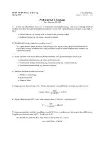 Money & Banking Problem Set 3 Answers, Spring 2002 by J. Scott Sperling