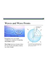 Waves and Wave Fronts - Lecture Slides | PHYS 262