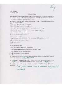 10 Questions with Key - Statistics Method II - Midterm | STAT 632