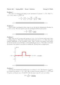 Exam 1 Solutions - Optics and Thermal Physics | PHYS 221