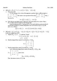 5 Questions with Solution of Linear Algebra - Final Exam | MATH 304