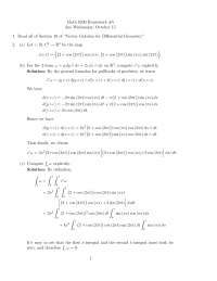 Introduction to Differential Geometry 1 - Solutions to Homework | MATH ...