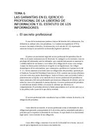 Garantías Legales y Éticas en Periodismo: Secreto Profesional y Cláusula de Conciencia - P