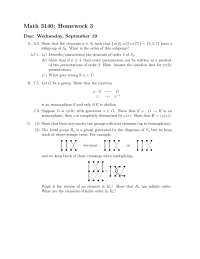Homework 3 Problems - Abstract Algebra I | MATH 3140 - Docsity