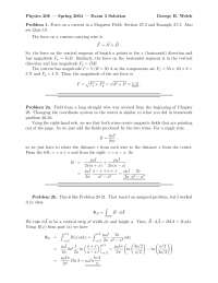 Exam 3 Solution | Electricity and Optics | PHYS 208 - Docsity