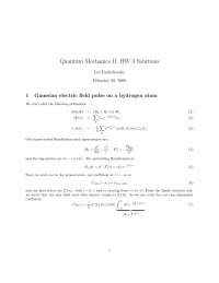 Homework 3 with Solutions - Quantum Mechanics 1 | PHYS 5260 - Docsity