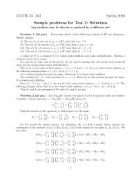 Topics in Applied Mathematics I - Sample Problems for Test 2 Solved ...