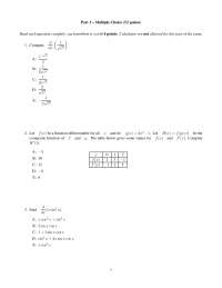 Questions of Engineering Mathematics I - Exam | MATH 151 - Docsity