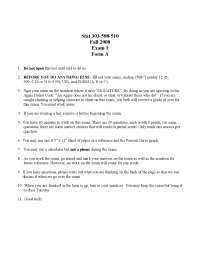 Exam 1 Form A - Statistical Methods | STAT 303 - Docsity