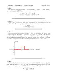 Exam 1 Solutions - Optics and Thermal Physics | PHYS 221 - Docsity