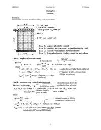 Examples: Masonry - Problem Set #24 - Applied Architectural Structures ...