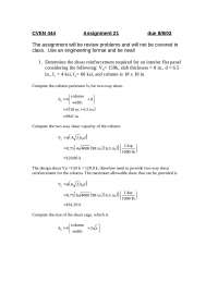 Assignment 21 with Solutions for Mechanics of Materials | CVEN 305 ...