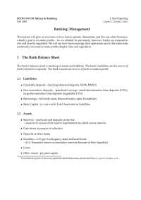 Banking Management - Lecture Notes | ECON 310