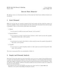 Interest Rate Behavior - Lecture Notes | ECON 310