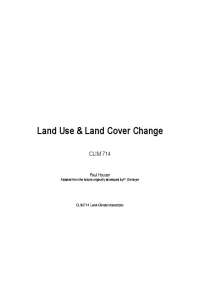 Lecture Notes for Land Use and Land Cover Change | CLIM 714