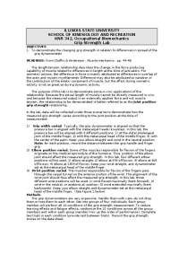Grip Strength Lab | Occupational Biomechanics | KNR 342.00