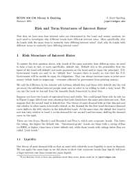 Interest Rate Risk & Term Structures: Analyzing Default & Liquidity Premium