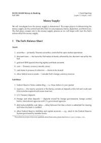 Money Supply and the Monetary Base - Money and Banking - Lecture Notes | ECON 310