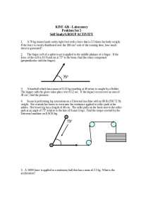 8 Problems on Exercise Biomechanics in Laboratory | KINE 426