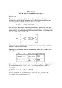 Multivariate Analysis of Variance - Lecture Notes | STAT 636