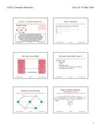 Overview of Network Layers - Lecture Slides | CS 455 - Docsity
